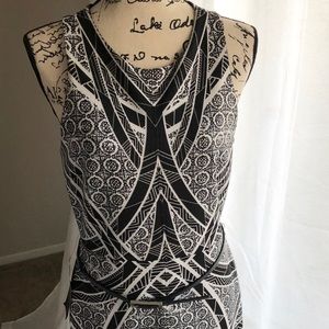 Large Black and White Bebe Dress